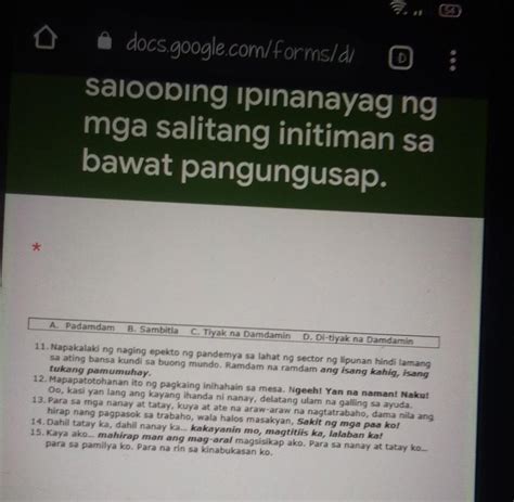 Sana Tama Po Answer Kapag Non Sense Sagot Mo Bak La Ka Di Na Malabo