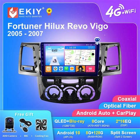 N Ekiy T Android Auto Radio For Toyota Fortuner Hilux Revo Vigo