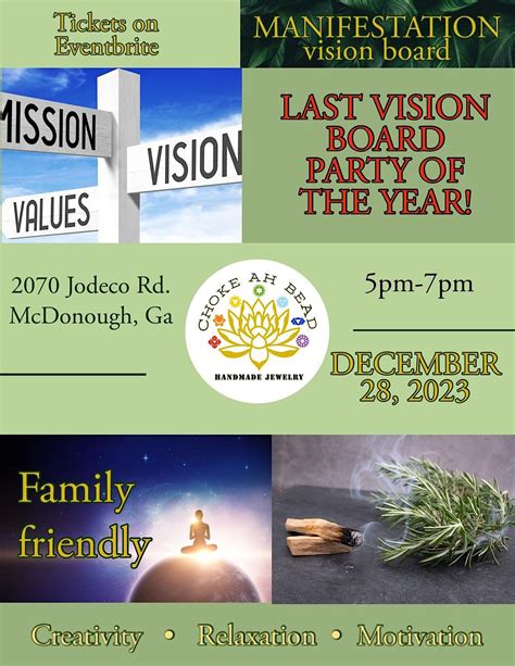 Last Vision Board Party Before The New Year 2024 Choke Ah Bead