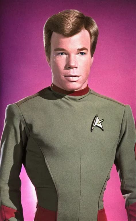 Krea Full Body Digital Portrait Of Scrawny Captain James T Kirk