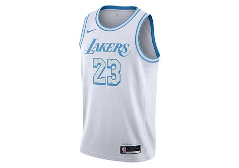 Nike Nba Los Angeles Lakers Lebron James City Edition Swingman Jersey White Für €9250