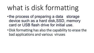 disk formatting operating system