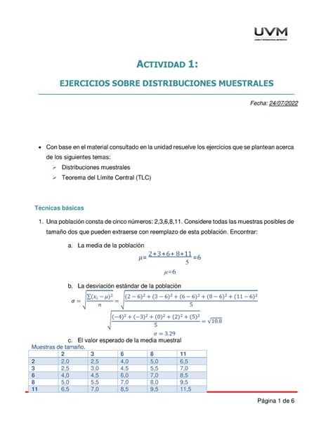 A Equipo Actividad Unidad Ejercicios Sobre Distribuciones