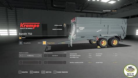 Krampe Bandit 750 V1 0 0 0 For FS19 Farming Simulator 2022 Mod LS