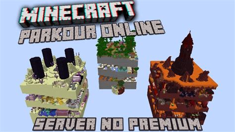 Minecraft Parkour Online En Un Server No Premium Con Subs Youtube