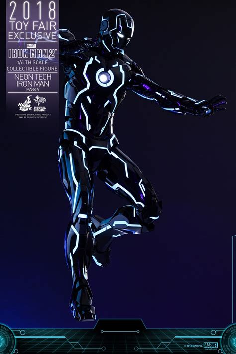 Summer Exclusive Hot Toys Neon Tech Iron Man Mk IV Figures