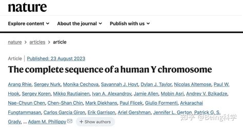 Nature首次完整绘制人类Y染色体图谱 知乎