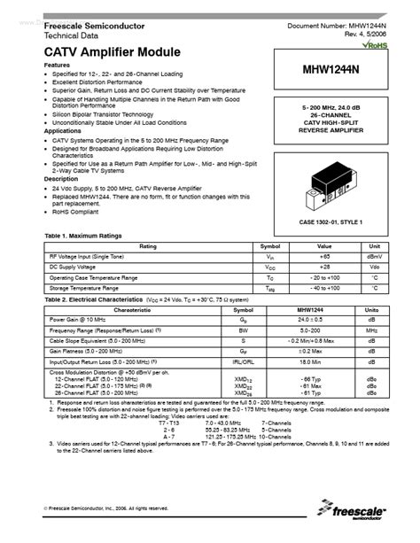 MHW1244N Module Datasheet Distribuidor Stock Y Mejor Precio