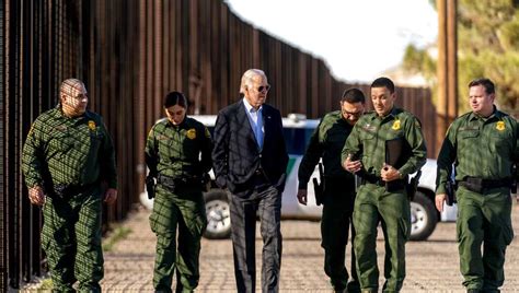 President Biden walks stretch of US-Mexico border, amid GOP criticism