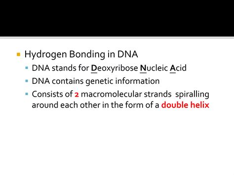 Hydrogen Bonding Powerpoint | PPTX