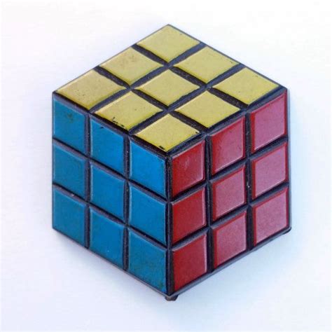 Vintage Rubik S Cube Magnet From 1982 Classic Rubiks Cube Refrigerator