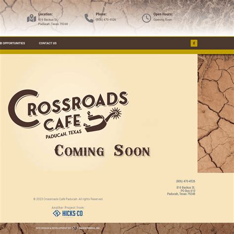 Crossroads Café Paducah Website Design MasseyMedia Inc Website