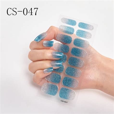 Nail art Autocollants pour vernis à ongles 53 couleurs unies bandes