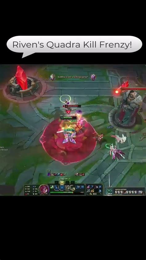 Unstoppable Force Riven S Quadra Kill Frenzy Leagueoflegends Lol