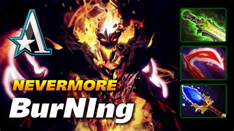 BurNIng Shadow Fiend NEVERMORE Dota 2 Pro Gameplay YouTube