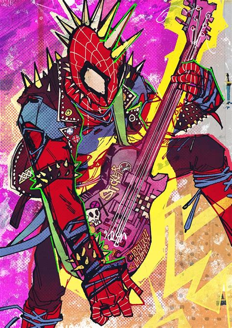 Spider Punk Marvel And 3 More Drawn By Toboldlymuppet Danbooru