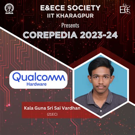 Internship At Qualcomm Kala Guna Sri Sai Vardhan 21ec Corepedia 2023 24 Eandece Society