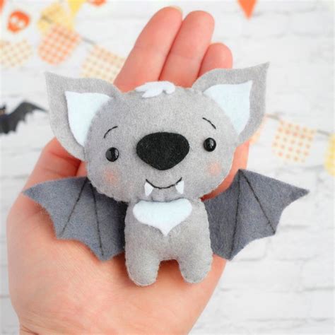 Cute Bat Felt Toy Sewing Pdf And Svg Patterns Bat Plush Toy Vampire