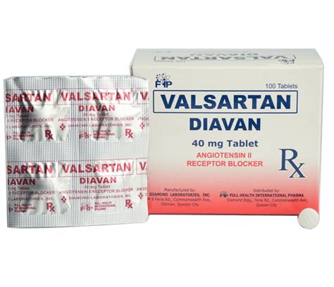 Valsartan 40mg Tablet Diamond Laboratories Inc