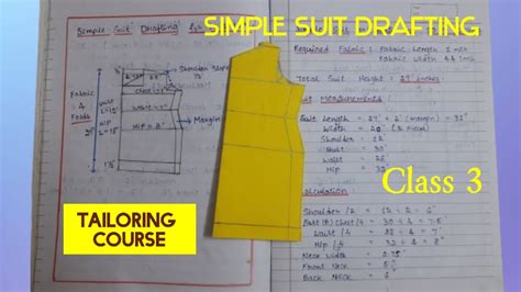 Class 3 Simple Suit Drafting Tailoring Course In Telugu Theory