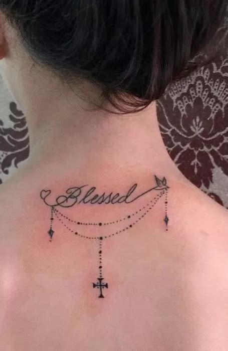 Share More Than Blessed Tattoo On Neck Best In Cdgdbentre