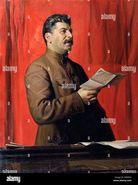 Portrait Of Joseph Stalin 1933 Artist Isaak Brodsky Stock Photo