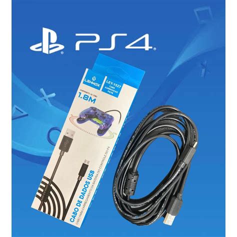 Cabo Para Ps4 Carregador Filtro Usb V8 1 80 Mts Original Shopee