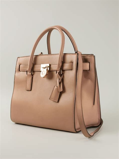 Michael Michael Kors Hamilton Tote Bag In Natural Lyst