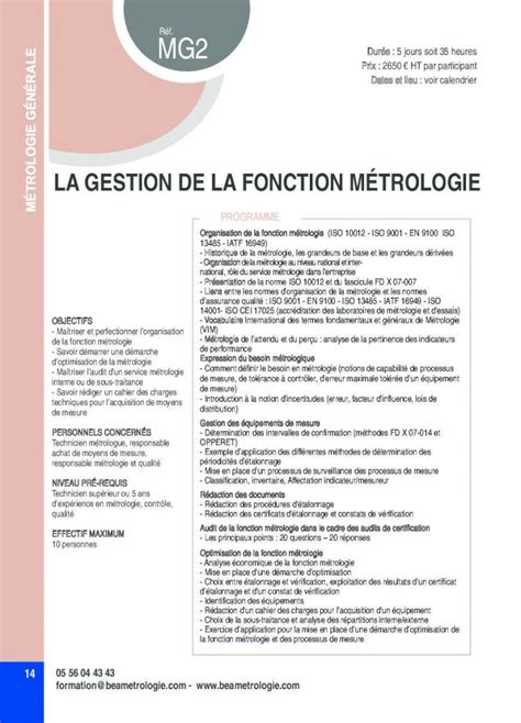 Pdf Lagestion De Lafonction M Trologie Pr Sentation