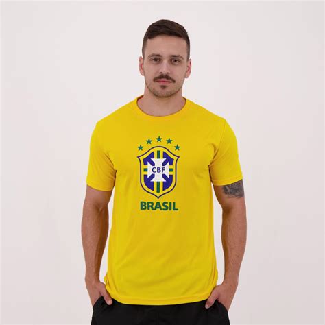 Camisa Brasil CBF Logo Amarela FutFanatics