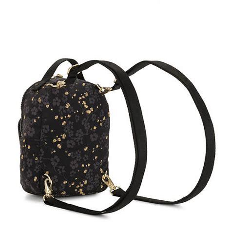 Alber In Printed Convertible Mini Bag Backpack Grey Gold Floral