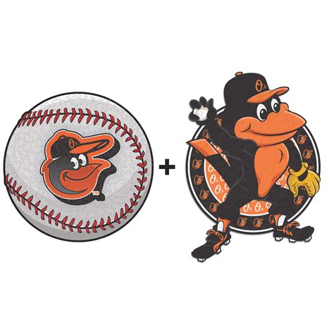 2 PACK Baltimore Orioles™ Baseball + Mascot – Iconic Puzzles