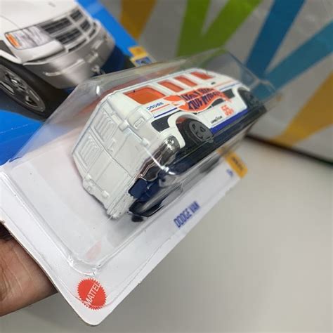 Mattel Toys Hot Wheels Hw Th Race Team Dodge Van White Wgray Spoke Wheels New