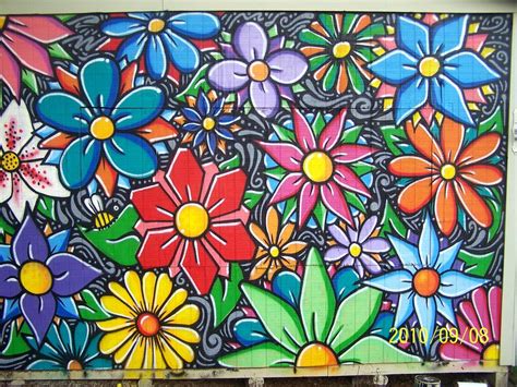 Flower mural – Artofit