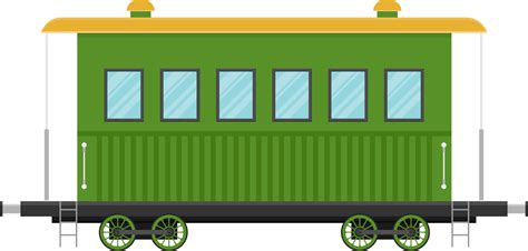 Ilustración De Vector De Vagones De Tren Aislado Sobre Fondo Blanco