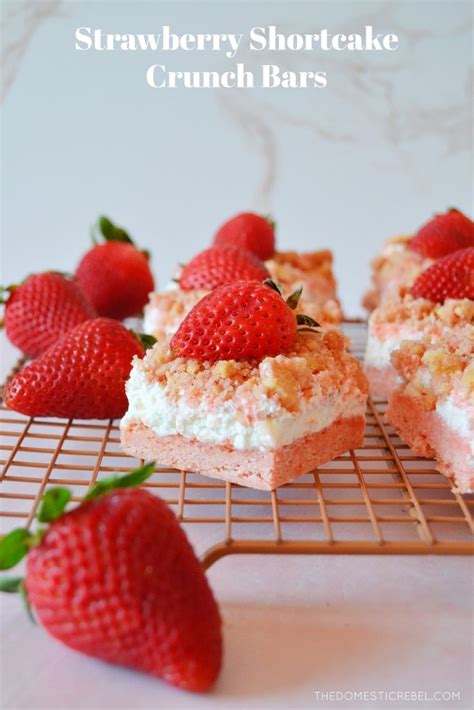 Strawberry Shortcake Crunch Bars The Domestic Rebel