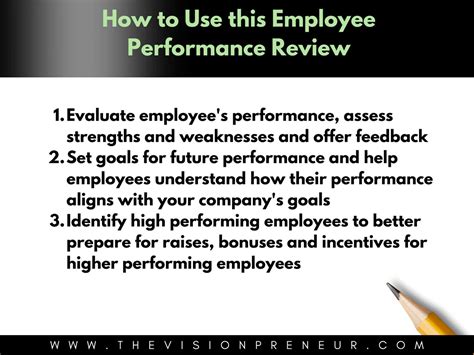 Employee Performance Review Template Hr Performance Review Employee