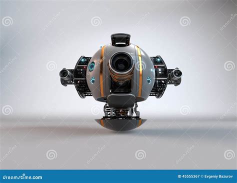 Flying Camera Drone. Robot. Droid. Stock Illustration - Image: 45555367