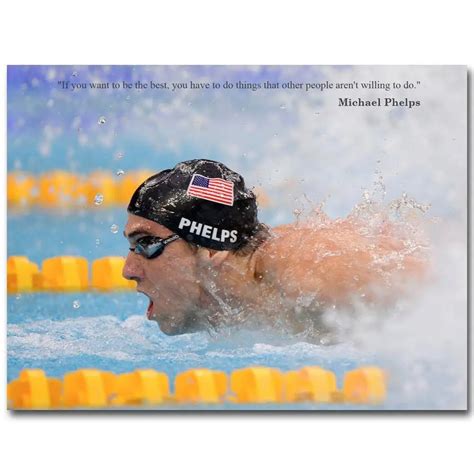 Michael Phelps USA Swimming Motivational Sports Quotes Art SILK POSTER