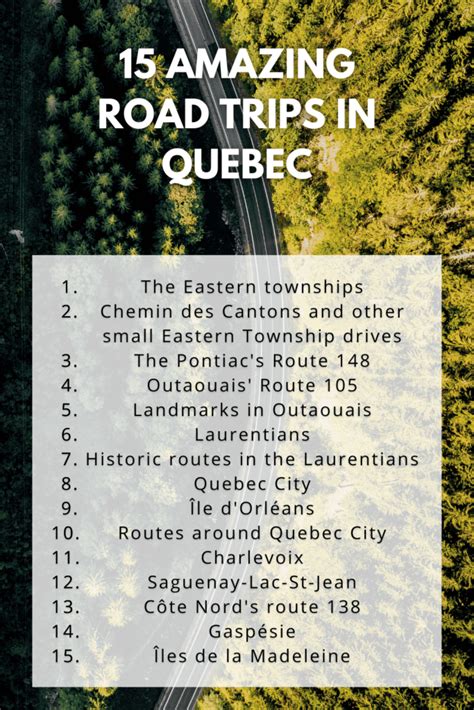 Top 15 Most Scenic Road Trips And Fun Drives In Quebec Scenic Road Trip