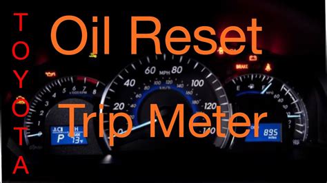 How To Reset The Trip Meter Of Toyota Camry Youtube