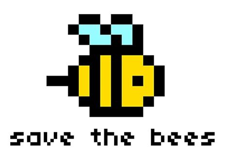 Pixel Bee By Elisenechal Redbubble