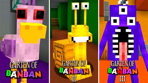 Garten Of BanBan 1 2 3 Full Map Gameplay In Minecraft PE All