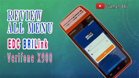 Review All Menu Edc Brilink Mobile Verifone X990 Youtube