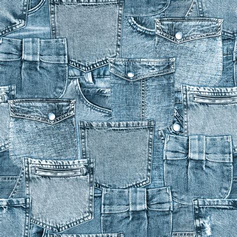 Jeans Fashion Background Denim Blue Grunge Textured Seamless Pattern