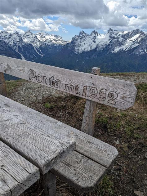 Monte Punta Dalla Val Zoldana Panorama Sulle Dolomiti Bagaglio Leggero