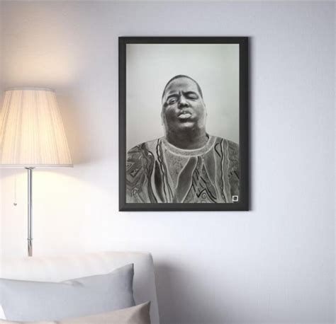 The Notorious B I G Original Pencil Drawing A Biggie Smalls Portrait