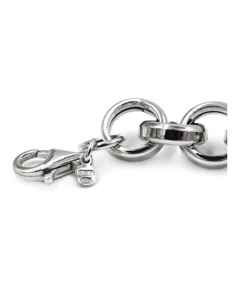 Bracciale Catena Anelli Spessi Argento