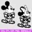 Mickey Minnie Mouse Skeleton Halloween Svg Png Dxf Eps