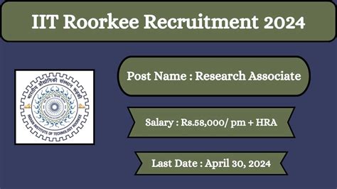 Iit Roorkee Recruitment Check Posts Qualification Selection